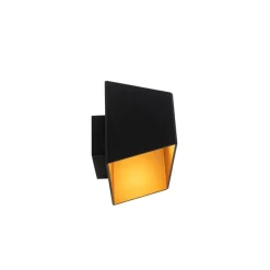 Design Wandleuchte schwarz mit Gold - Alone S.