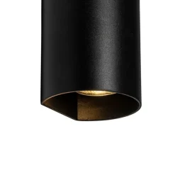 Design Wandleuchte Schwarz Rund GU10 50mm - Sabbir