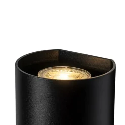 Design Wandleuchte Schwarz Rund GU10 50mm - Sabbir