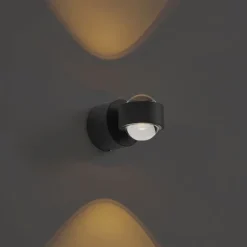 Design Wandleuchte Schwarz inkl. LED IP44 - Lens