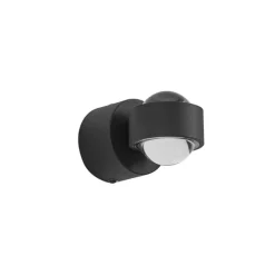Design Wandleuchte Schwarz inkl. LED IP44 - Lens