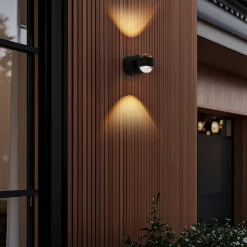 Design Wandleuchte Schwarz inkl. LED IP44 - Lens