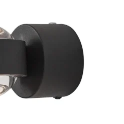 Design Wandleuchte Schwarz inkl. LED IP44 - Lens