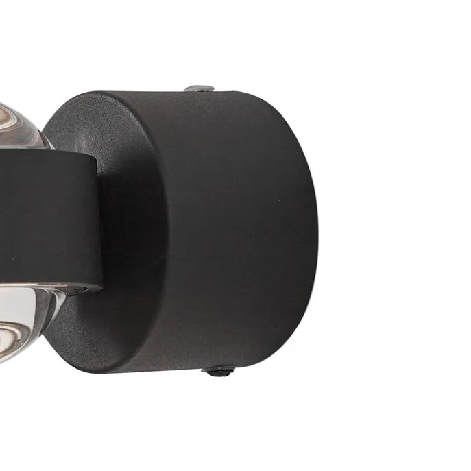 Design Wandleuchte Schwarz inkl. LED IP44 - Lens