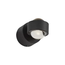 Design Wandleuchte Schwarz inkl. LED IP44 - Lens