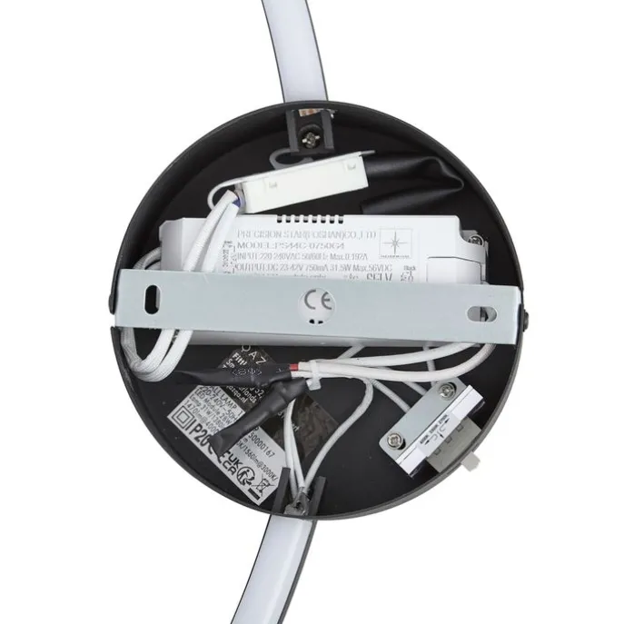 Design Wandleuchte Schwarz 67cm inkl. LED 3-Stufen Dimmbar - Anello