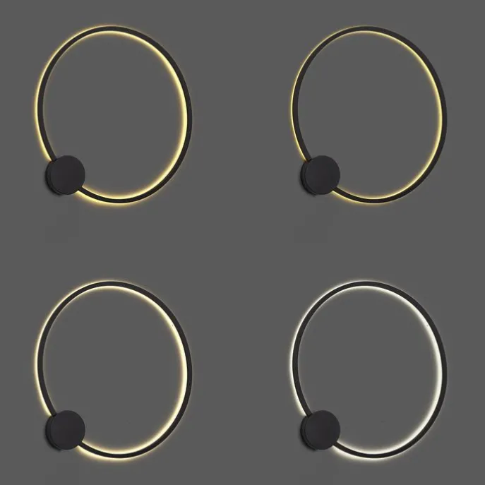 Design Wandleuchte Schwarz 67cm inkl. LED 3-Stufen Dimmbar - Anello