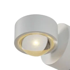 Design Wandleuchte Weiß inkl. LED IP44 - Lens