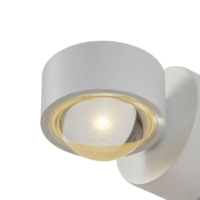 Design Wandleuchte Weiß inkl. LED IP44 - Lens