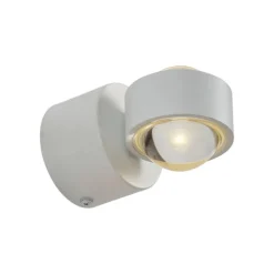 Design Wandleuchte Weiß inkl. LED IP44 - Lens