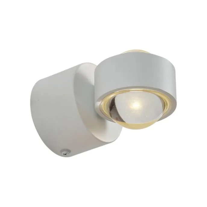 Design Wandleuchte Weiß inkl. LED IP44 - Lens