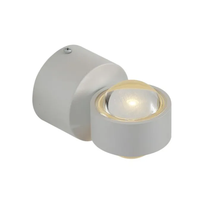 Design Wandleuchte Weiß inkl. LED IP44 - Lens