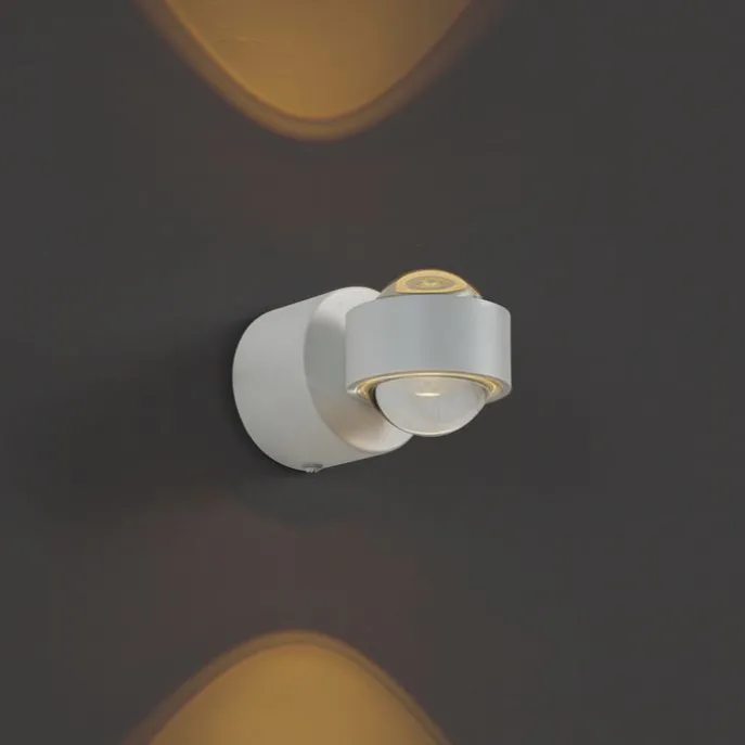 Design Wandleuchte Weiß inkl. LED IP44 - Lens
