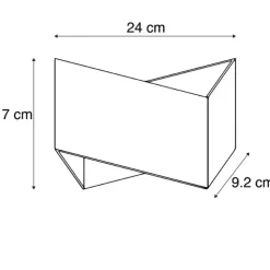 Design Wandleuchte Weiß mit silberner Innenseite - Fold