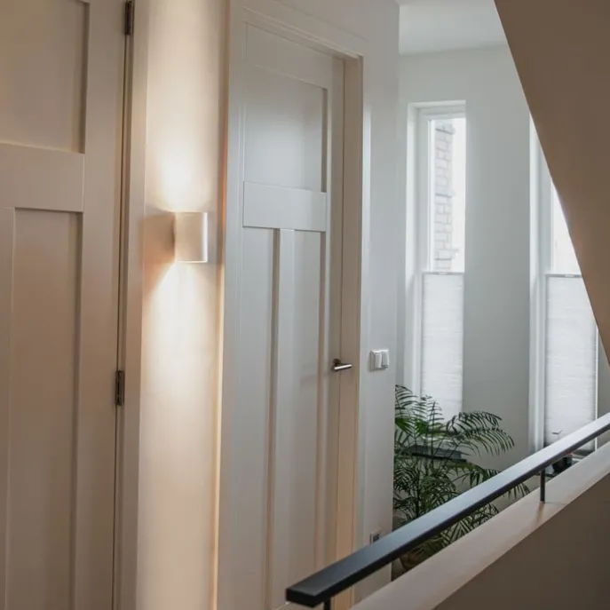 Design Wandleuchte Weiß Rund GU10 50mm - Sabbir