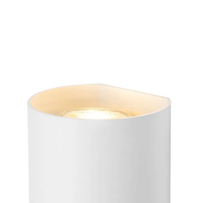 Design Wandleuchte Weiß Rund GU10 50mm - Sabbir