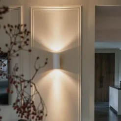 Design Wandleuchte Weiß Rund 2-Lichter - Sab