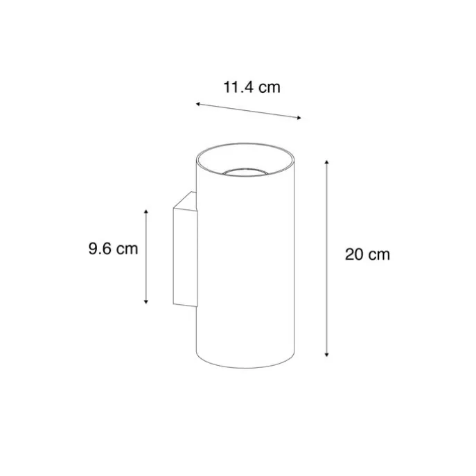Design Wandleuchte Weiß Rund 2-Lichter - Sab