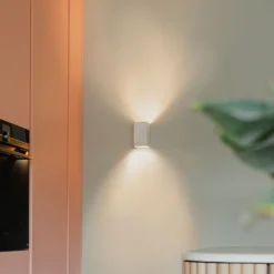 Design Wandleuchte weißes Quadrat - Sabbir