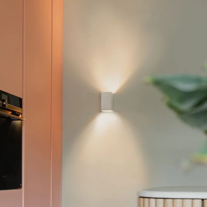 Design Wandleuchte weißes Quadrat - Sabbir