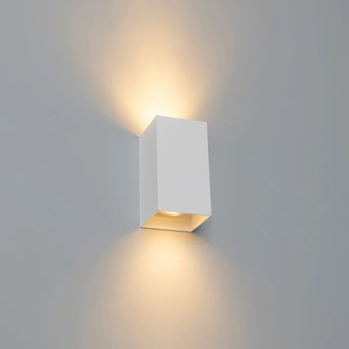 Design Wandleuchte weißes Quadrat - Sabbir