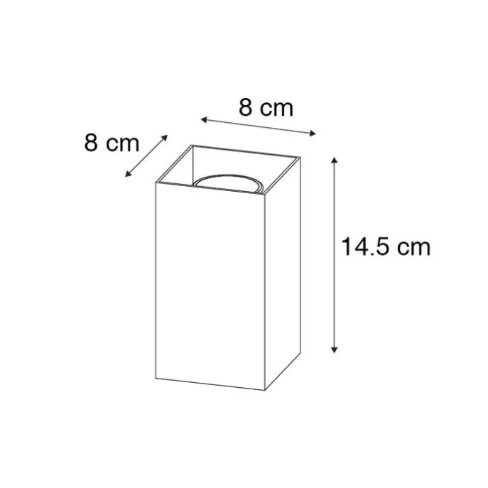 Design Wandleuchte weißes Quadrat - Sabbir