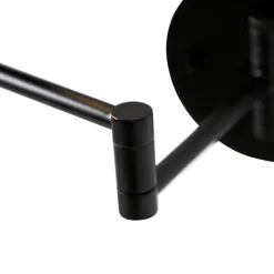 Design Wandspiegel schwarz inkl. LED verstellbar IP44 mit Zugschnur - Vicino