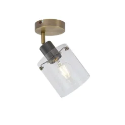 Design Wandstrahler Bronze mit Klarglas - Domo