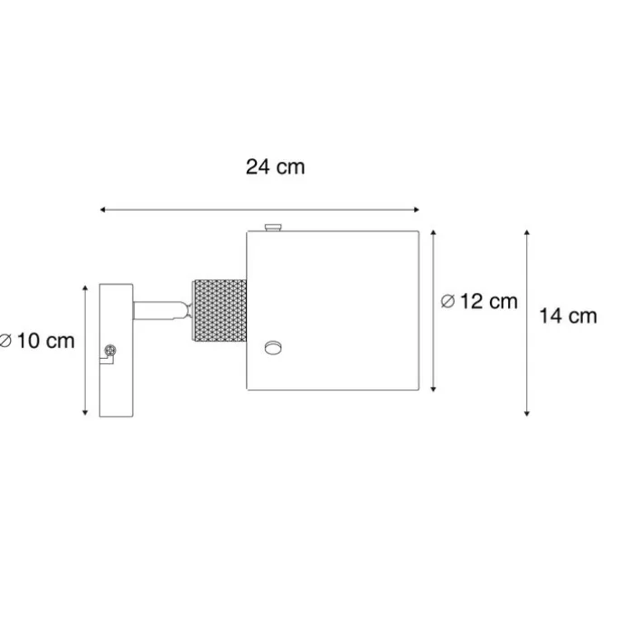 Design Wandstrahler Bronze mit Klarglas - Domo