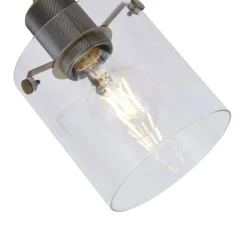 Design Wandstrahler Bronze mit Klarglas - Domo