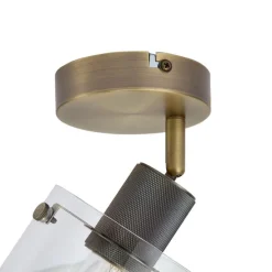 Design Wandstrahler Bronze mit Klarglas - Domo