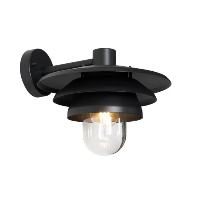 Design-Außenwandleuchte schwarz IP44 - Morty