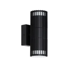 Design-Außenwandleuchte schwarz 2-Licht IP44 - Boris