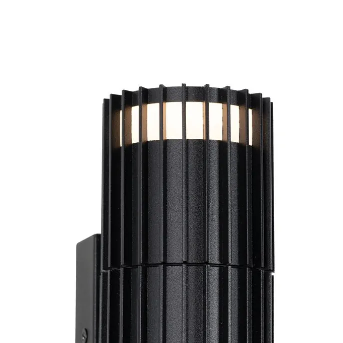 Design-Außenwandleuchte schwarz 2-Licht IP44 - Boris