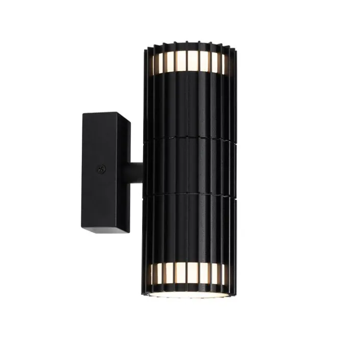 Design-Außenwandleuchte schwarz 2-Licht IP44 - Boris