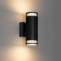 Design-Außenwandleuchte schwarz 2-Licht IP44 - Boris