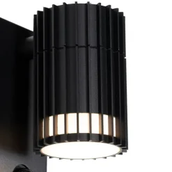 Design-Außenwandleuchte schwarz mit Bewegungssensor IP44 - Boris