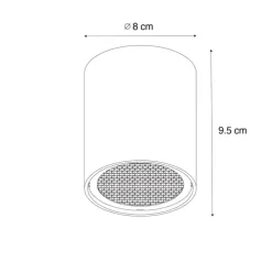 Design-Aufbaustrahler Gold GU10 50mm - Tubo Honey
