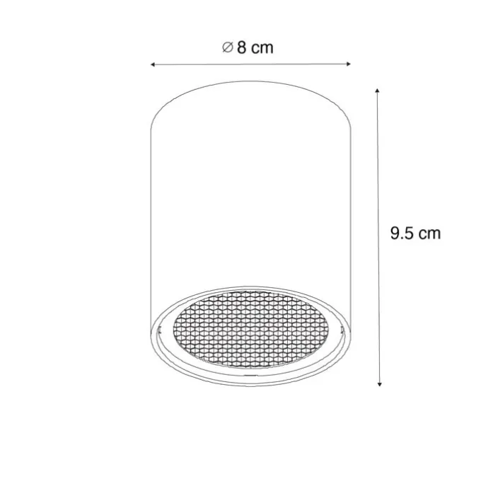 Design-Aufbaustrahler Gold GU10 50mm - Tubo Honey