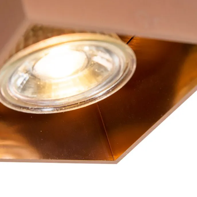 Design-Aufbaustrahler Kupfer GU10 50mm - Qubo