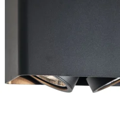 Design-Aufbaustrahler schwarz GU10 70mm 2-flammig dreh- und schwenkbar - Vox