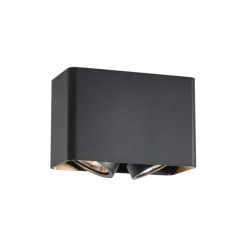 Design-Aufbaustrahler schwarz GU10 70mm 2-flammig dreh- und schwenkbar - Vox