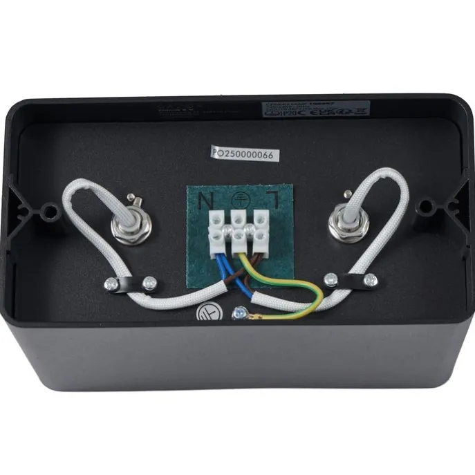 Design-Aufbaustrahler schwarz GU10 70mm 2-flammig dreh- und schwenkbar - Vox