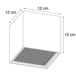 Design-Aufbaustrahler schwarz GU10 111mm - Box Honey