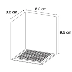Design-Aufbaustrahler schwarz GU10 50mm - Qubo Honey