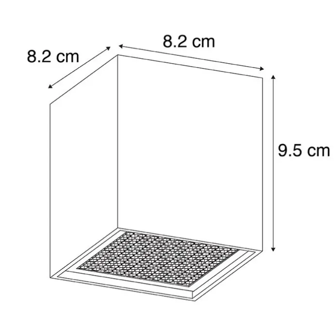 Design-Aufbaustrahler schwarz GU10 50mm - Qubo Honey