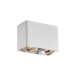 Design-Aufbaustrahler weiß GU10 70mm 2-flammig dreh- und schwenkbar - Vox