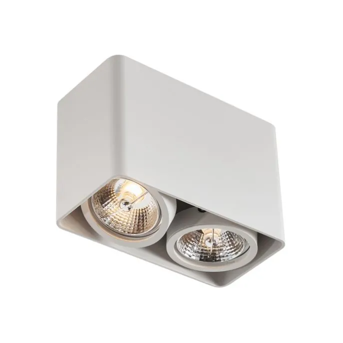 Design-Aufbaustrahler weiß GU10 70mm 2-flammig dreh- und schwenkbar - Vox