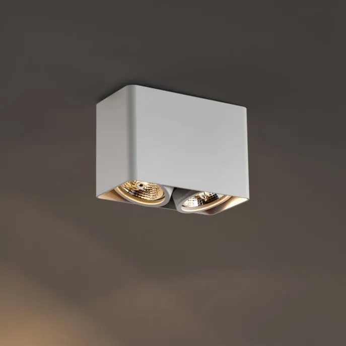 Design-Aufbaustrahler weiß GU10 70mm 2-flammig dreh- und schwenkbar - Vox