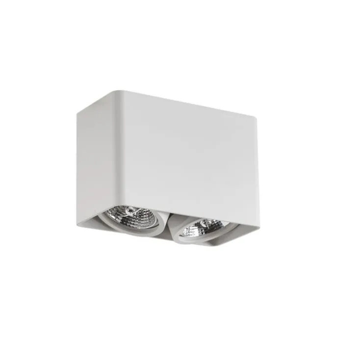 Design-Aufbaustrahler weiß GU10 70mm 2-flammig dreh- und schwenkbar - Vox